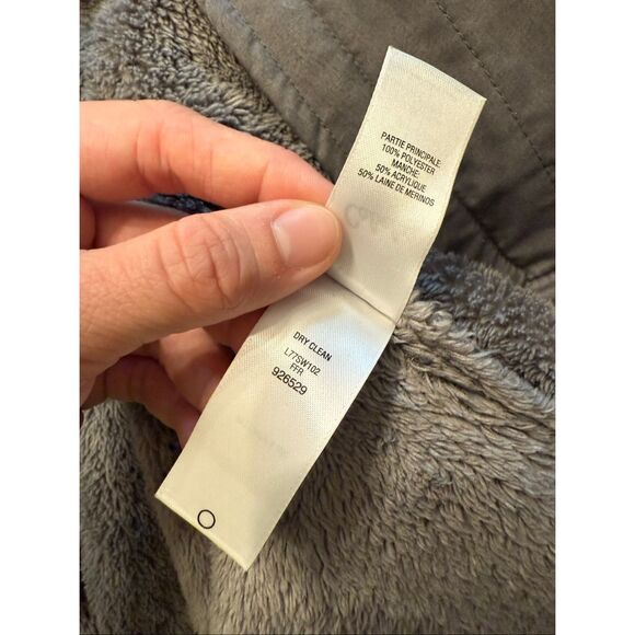 Cabela's Gray Merino Wool Blend Hooded Open Front Fleece Cardigan Sweater Small - Picture 6 of 6